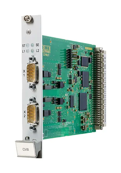 EKE-Trainnet&reg; CAN Vehicle Bus (CVB) Interface Module for communication and data exchange on CAN-based train networks.
