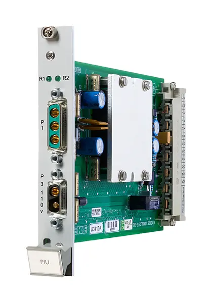 EKE-Trainnet&reg; Power Input Unit (PIU) for supplying train battery power to EKE-Trainnet&reg; control systems.